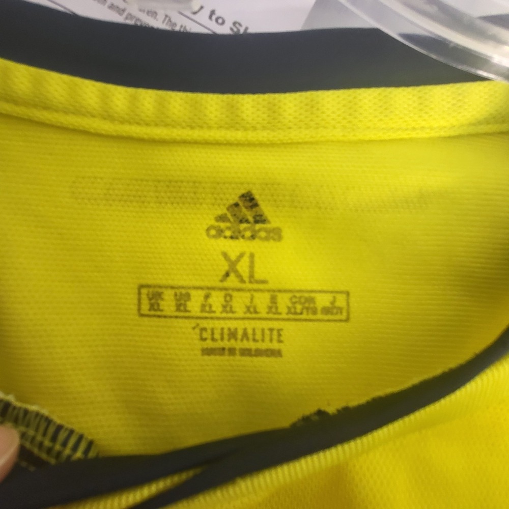 Adidas Colombia National Team Yellow Jersey XL Climacool Short Sleeve Yellow - Picture 11 of 13